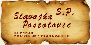 Slavojka Postolović vizit kartica